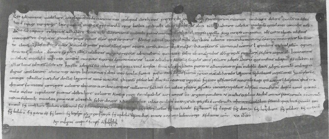 Schenkungsurkunde zur Kirche von Wangen/SZ